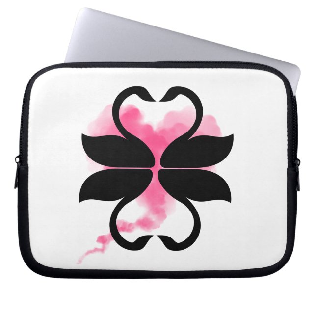  Cygnes Amour Sacs pour électronique Laptop Fodral (Framsidan)