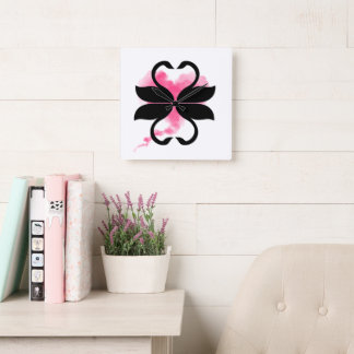 Cygnes Nuage Love Horloge en Acrylique Fyrkantig Klocka