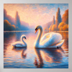 Cygnet och Svan Poster