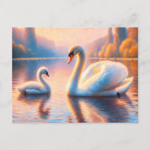 Cygnet och Svan Vykort