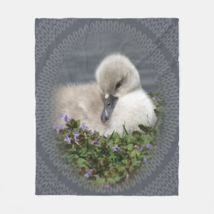 Cygnet Svan-fotokabeln Sticka Mönster Blanket Fleecefilt