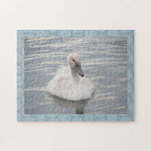 Cygnet Svan med Abstrakt Mönster Jigszle Puzzle Pussel