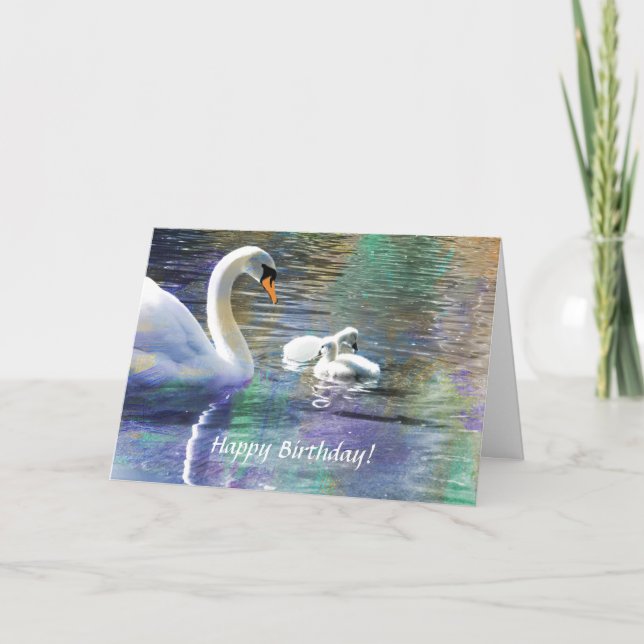 Cygnons Anpassningsbar Birthday Card Kort (Framsida)