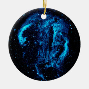 Cygnus Loop-nebulosan Supernovarest NASA-foto Julgransprydnad Keramik