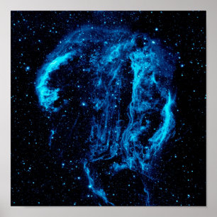 Cygnus Loop-nebulosan Supernovarest NASA-foto Poster