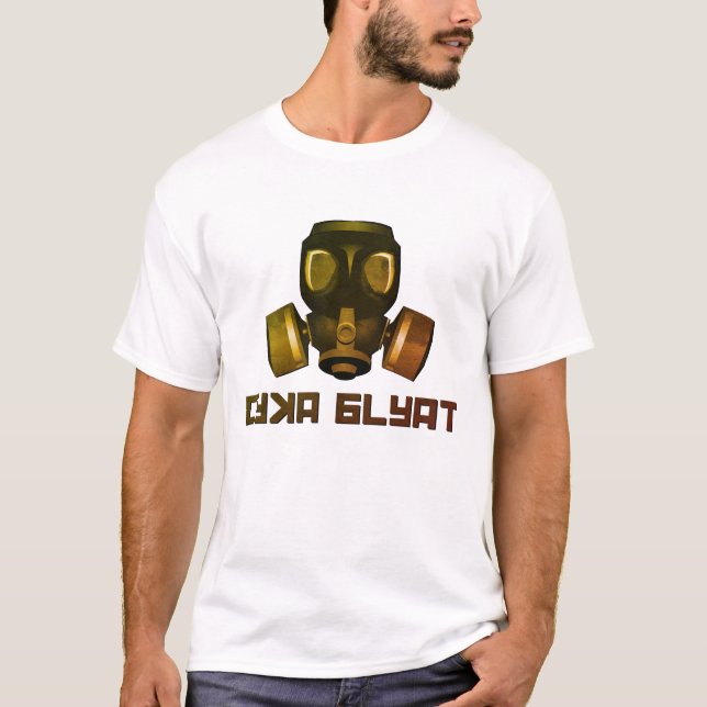 Cyka Blyat! Gasmask postapostapostao-tshirt, ange  T Shirt (Framsida)