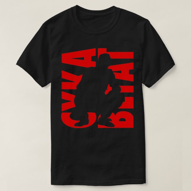 Cyka Blyat Slav Squat Gopnik Member Sovjetunionen  T Shirt (Design framsida)