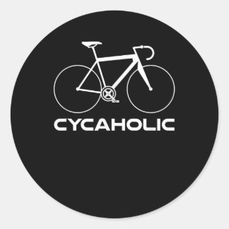 Cykaholbike Addict Funny Cyclist Cycling Logotyp Runt Klistermärke