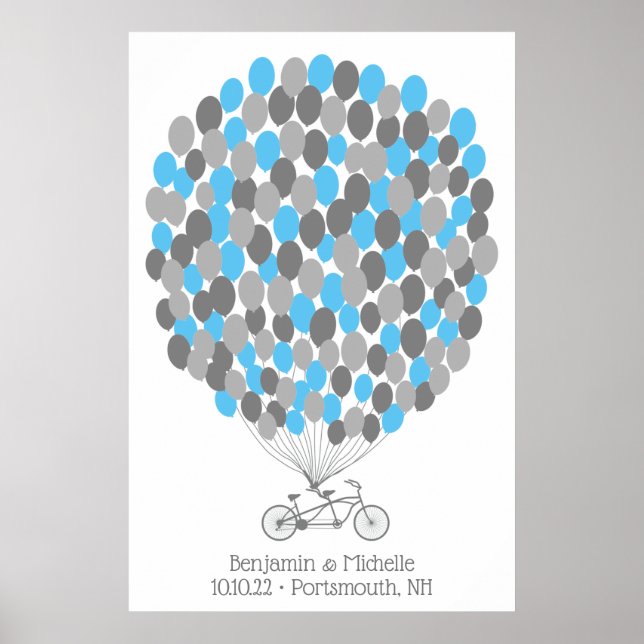 Cykel - 150 Namnteckning alternativ för gäst Bok Poster (Framsidan)