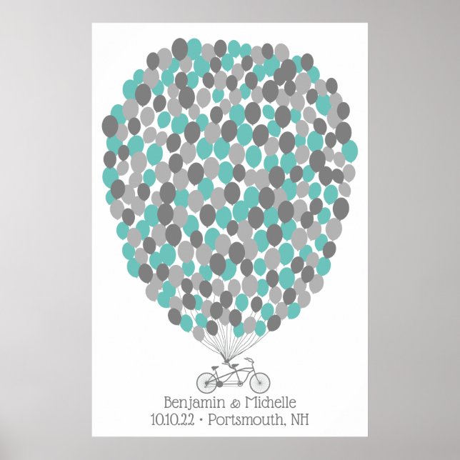 Cykel - 250 Namnteckning alternativet Guest Bok Poster (Framsidan)