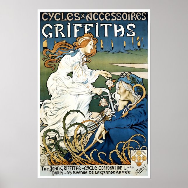Cykel Affisch Griffiths Cykling Tryck Cykling Kons (Framsidan)