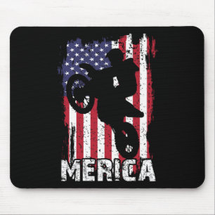Cykel amerikansk flagga Merica motocross 4 juli po Musmatta