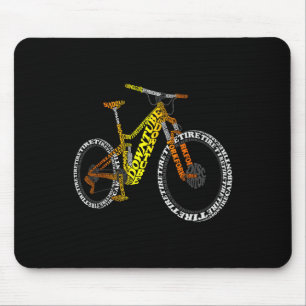 Cykel Anatomi Mountain Bike Mtb Delar Rolig Cykel Musmatta