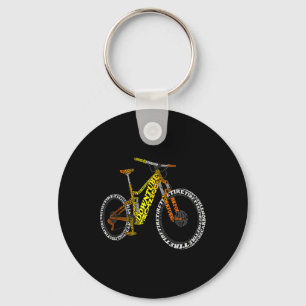 Cykel Anatomi Mountain Bike Mtb Delar Rolig Cykel Nyckelring