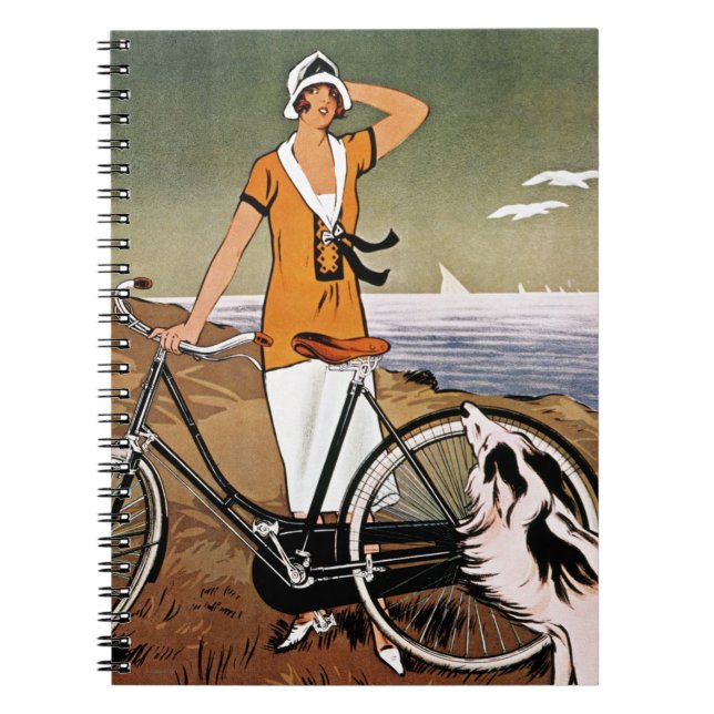 Cykel Annons, 1925 Anteckningsbok Med Spiral (Framsidan)