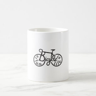 Cykel är roligt, cykel är liv kaffemugg