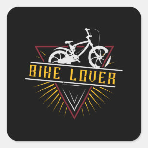 Cykel - Bike Älskare Fyrkantigt Klistermärke