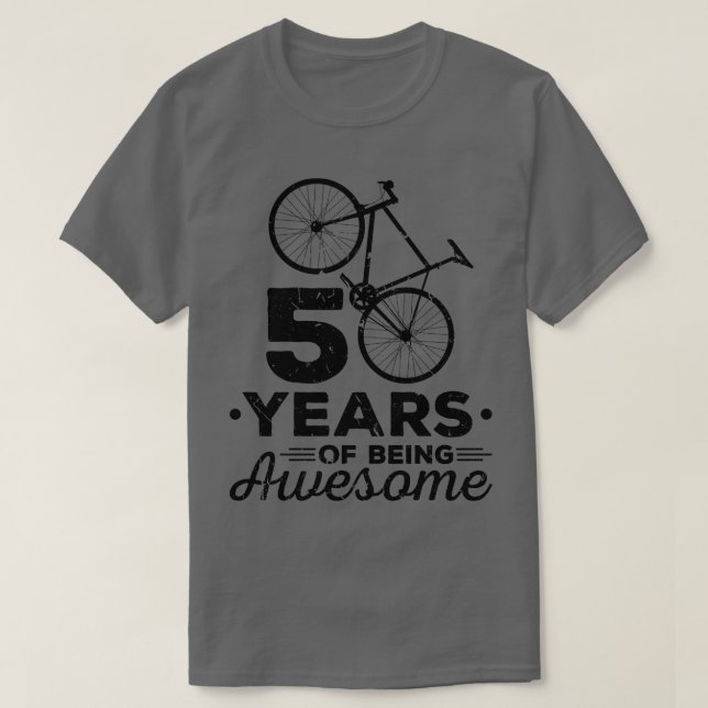 Cykel Biking Manar Kvinnor 50: e födelsedagscykeln T Shirt (Design framsida)