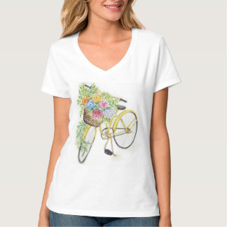 Cykel & blommor t-shirt