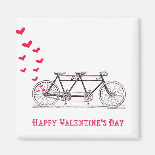 Cykel Byggt för två Valentindagsmagnet Magnet