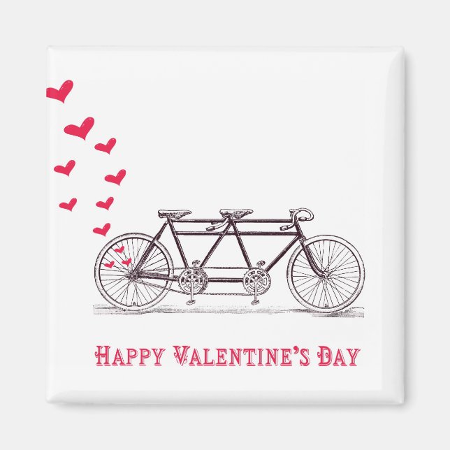 Cykel Byggt för två Valentindagsmagnet Magnet (Framsidan)