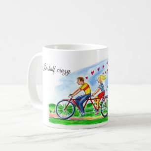 Cykel Byggt för två Valentine Kärlek Kaffemugg