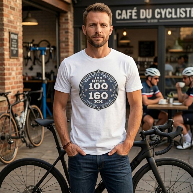 Cykel Century Ride 100 Miles 160 KM  T Shirt (Skapare uppladdad)