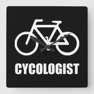 Cykel Cycologist Fyrkantig Klocka