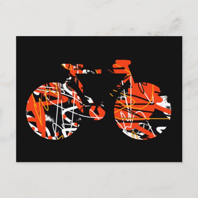 cykel - cykel + cykel vykort (Framsida)