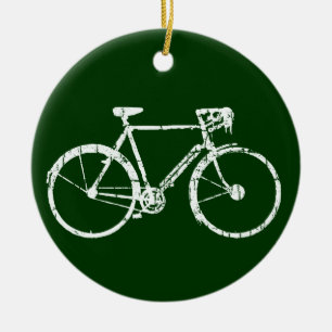 cykel cykel; cykla/som cyklar julgransprydnad keramik