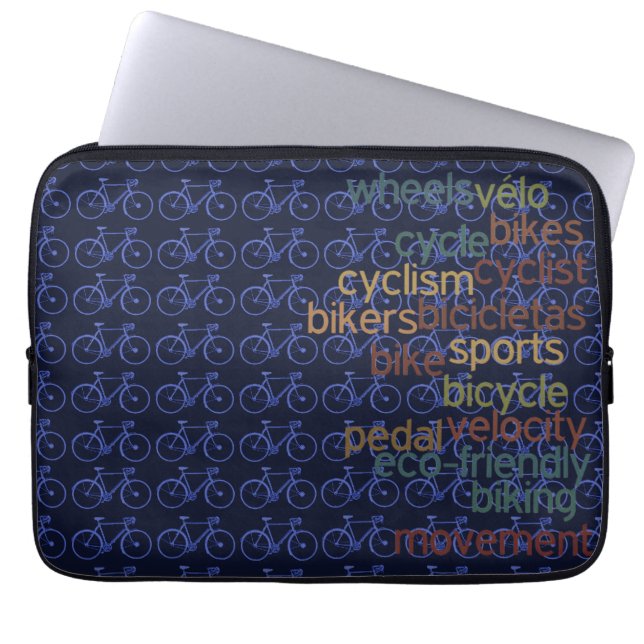 cykel : cykel / cykling cool laptop fodral (Framsidan)