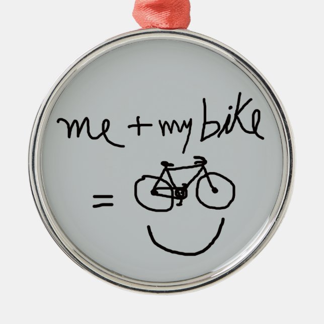 cykel = cykel julgransprydnad metall (Framsidan)