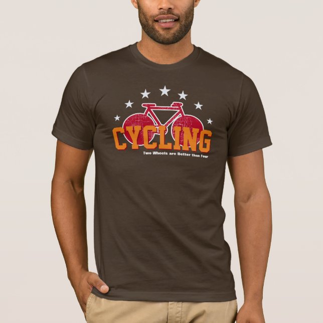 Cykel, cykel, tvåhjulingar t shirt (Framsida)