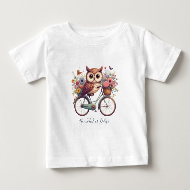 Cykel Cykel Ugglor T-Shirt (Framsida)