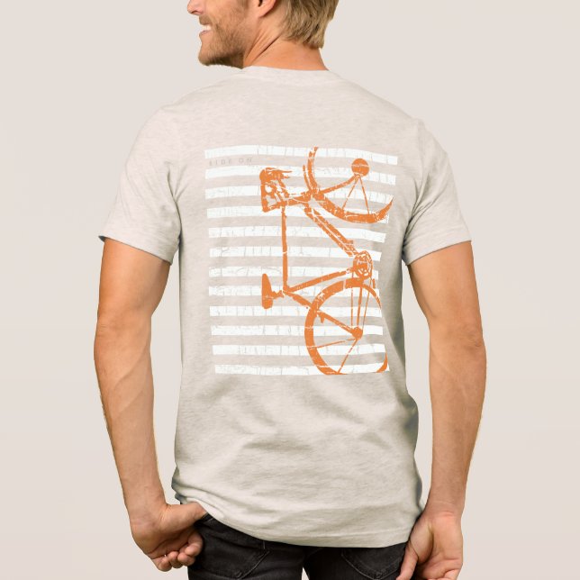 Cykel. Cykeltemed Tee Shirt (Baksida)
