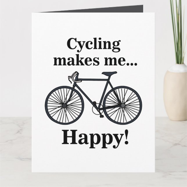 Cykel Cykla Cyklist Födelsedag Kort (Framsida)