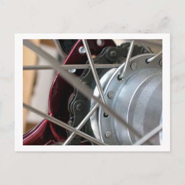 Cykel Cykling Bakhjul Ekrar Vykort (Framsida)