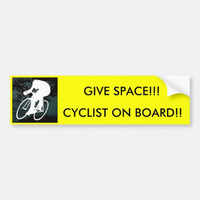 cykel CYKLIST OMBORD!! , GEUTRYMME!!! Bildekal (Framsidan)