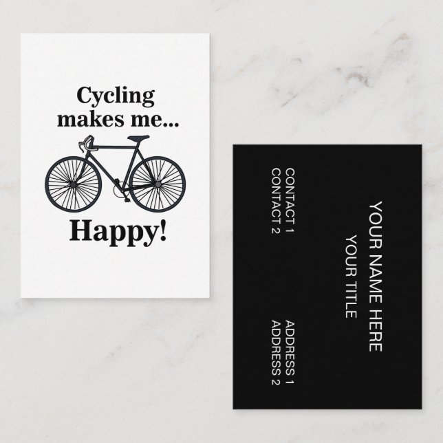 Cykel Cyklist Visitkort (Fram/baksida)