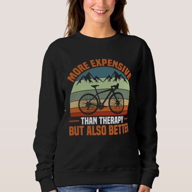 Cykel Dyrare Än Terapi Men Också Bättre Cyc T Shirt (Framsida)