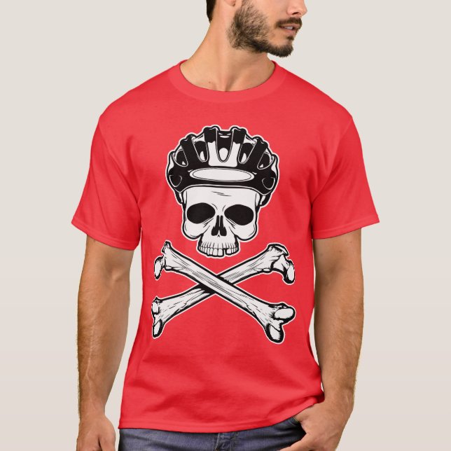 Cykel eller matris - cykel och Crossbones Tee Shirt (Framsida)