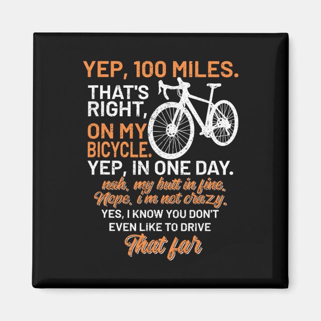 Cykel Faq Ja 160 Kilometers Triathlon Utförsåkning Magnet (Framsidan)