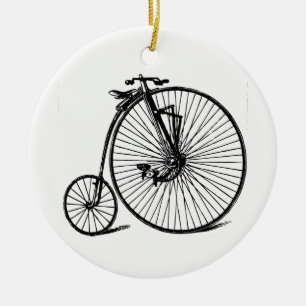 Cykel för cykel för Farthing för Julgransprydnad Keramik