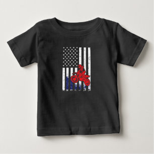 Cykel för Motocrossamerikanska flaggansmuts T Shirt