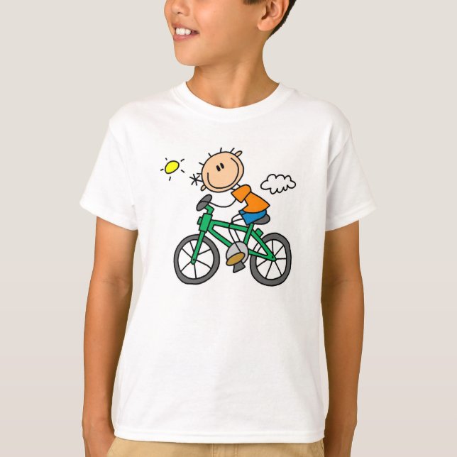 Cykel för pinnepojkeridning t shirt (Framsida)
