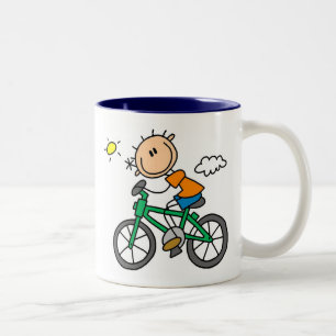 Cykel för pinnepojkeridning Två-Tonad mugg