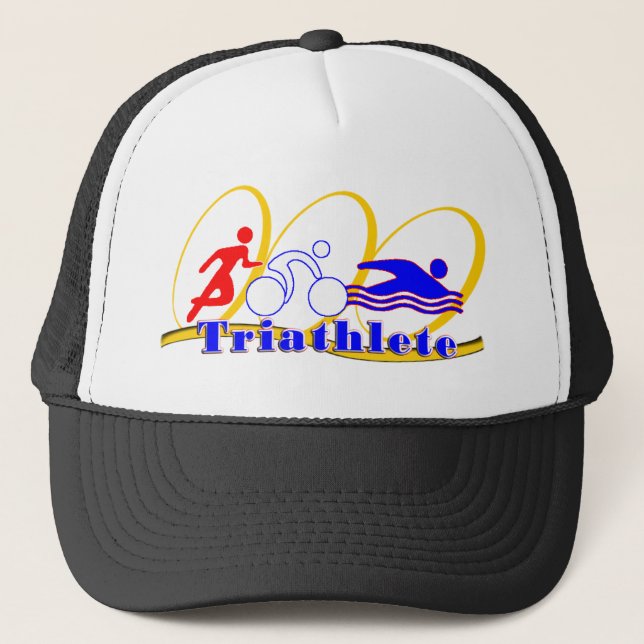CYKEL för Triathlete SIMMASPRINGA Truckerkeps (Framsida)
