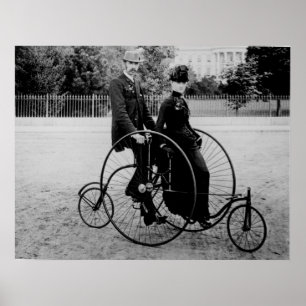 Cykel för två på Vita huset Poster