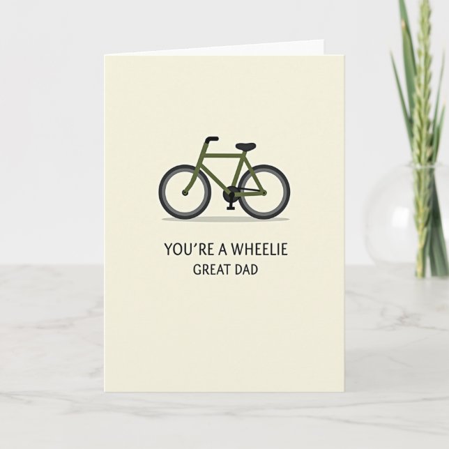 Cykel Gott Fars Dag-kort Kort (Framsida)