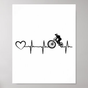 Cykel Hjärtats Cyklist Utförsåkning Cykling Berg Poster